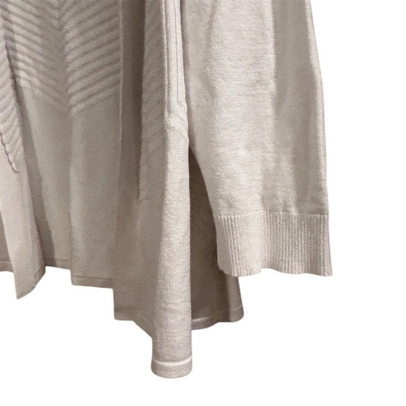 Retrology Women's Open Cardigan Sweater XL Ivory Ribbed Lightweight Casual - Picture 6 of 8